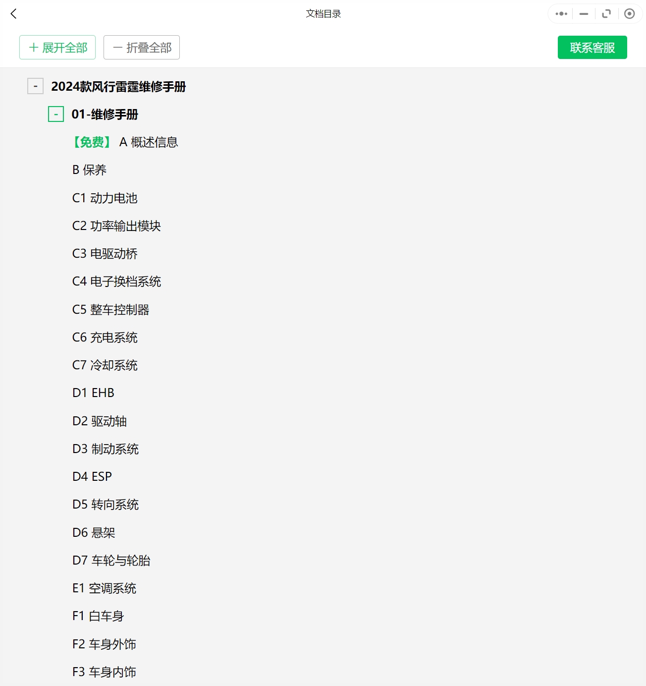 2024年東風(fēng)風(fēng)行及東風(fēng)菱智維修手冊(cè)和電路圖資料更新資料更新]